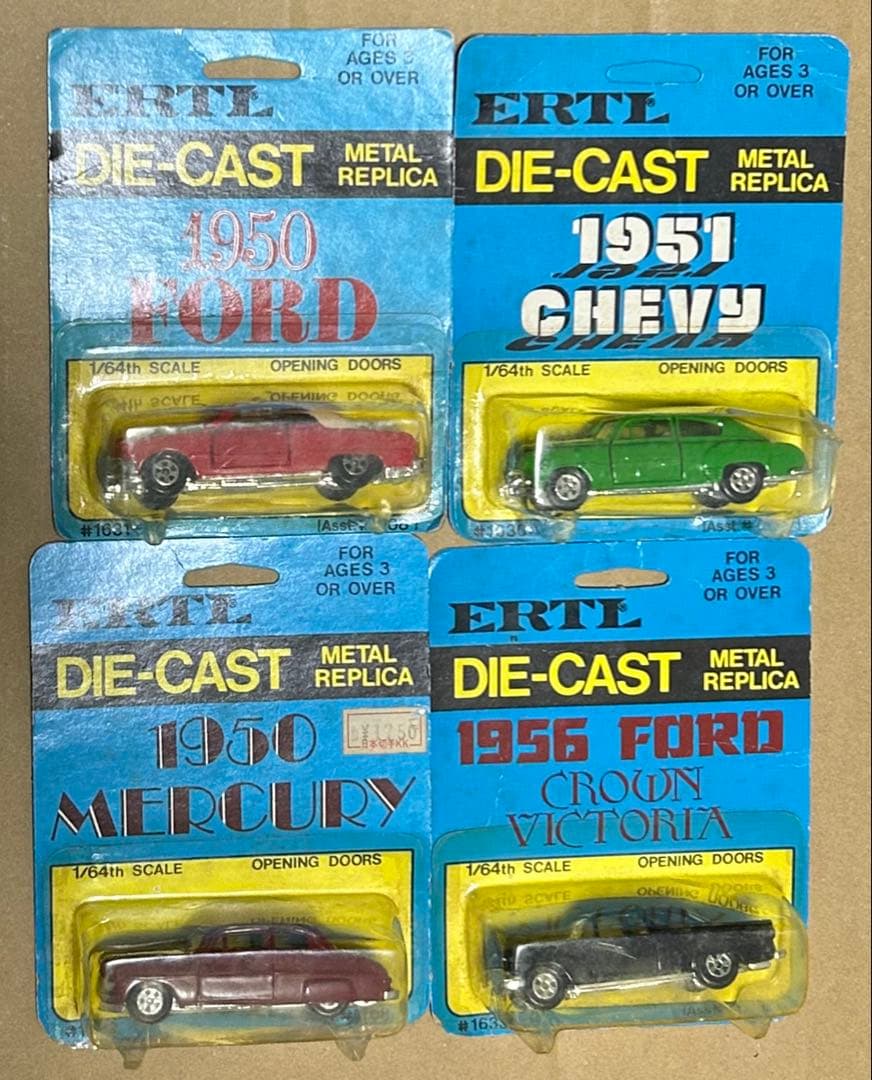 1/64 ERTL ダイキャストモデル 4台セット 1/64 ダイキャストミニカー グラチャンコレクション Part.16 BOX - LB