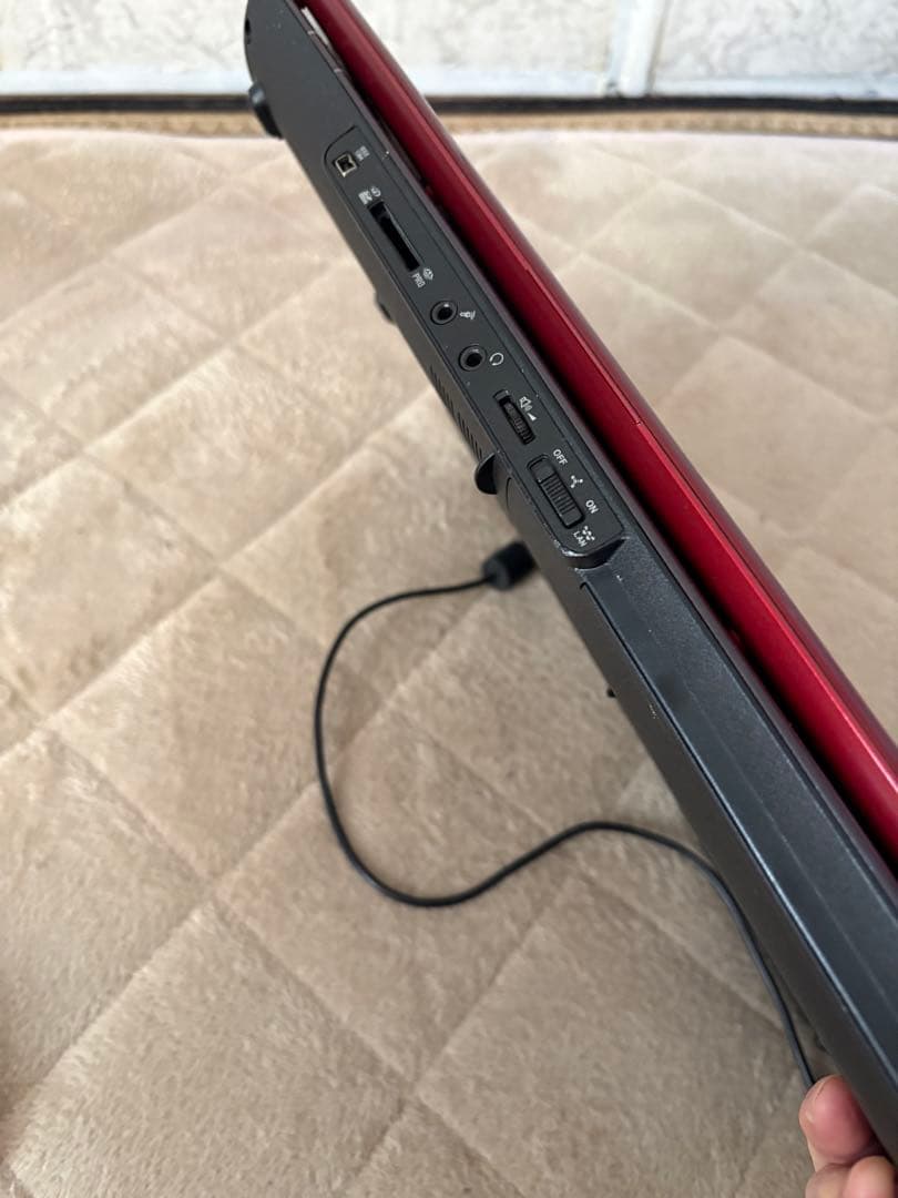NEC LavieノートPC レッド 電源付 動作品