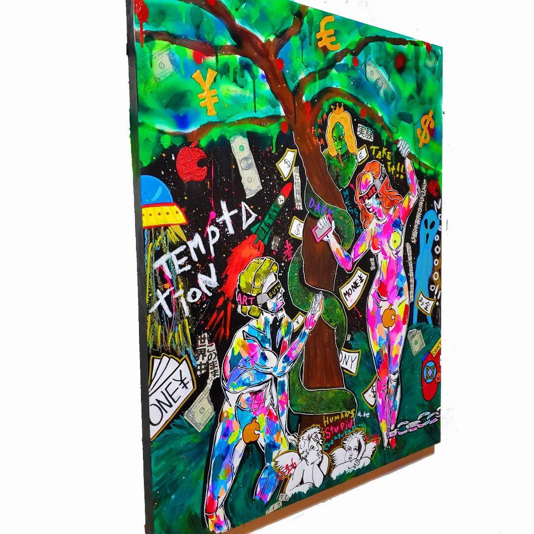 【一点物アートSALE/F25号】EDEN《陰謀論:都市伝説》