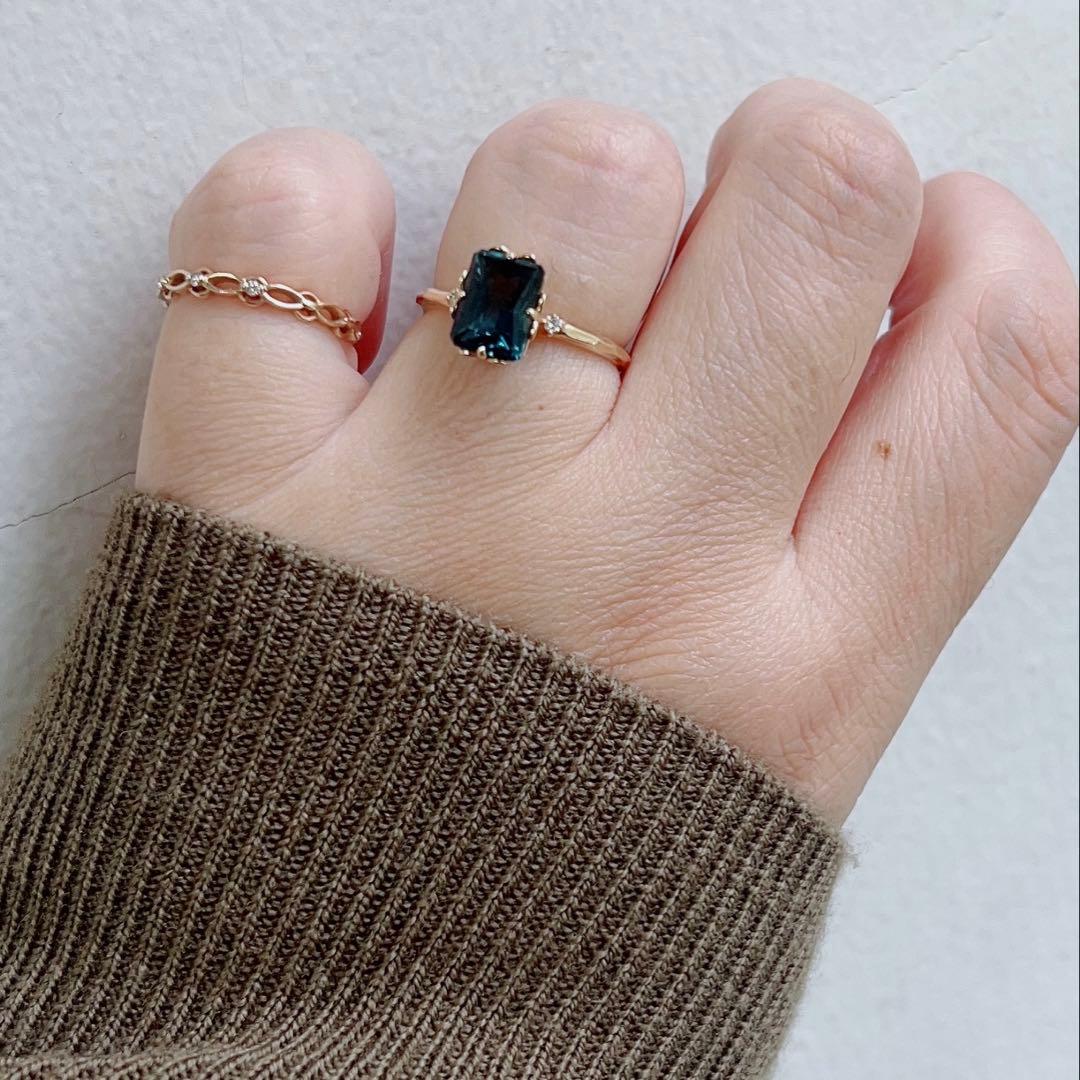 TSUTSUMI ツツミ　ロンドンブルートパーズ　k10 YG 10号 K10イエローゴールドロンドンブルートパーズリング(RFR440-002