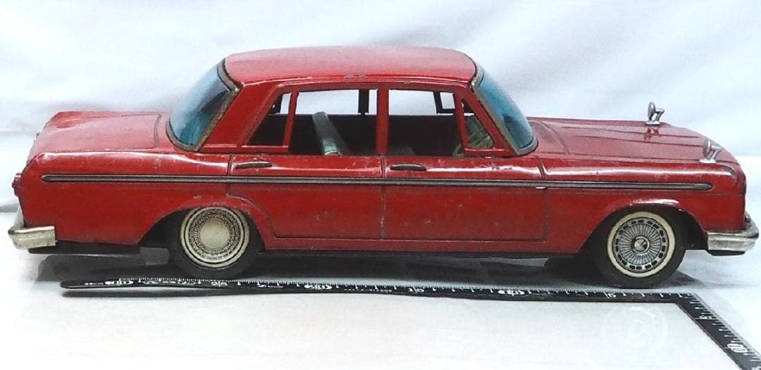 米澤【2代目トヨペット クラウン 赤 特大サイズ】tinブリキtoy car箱無