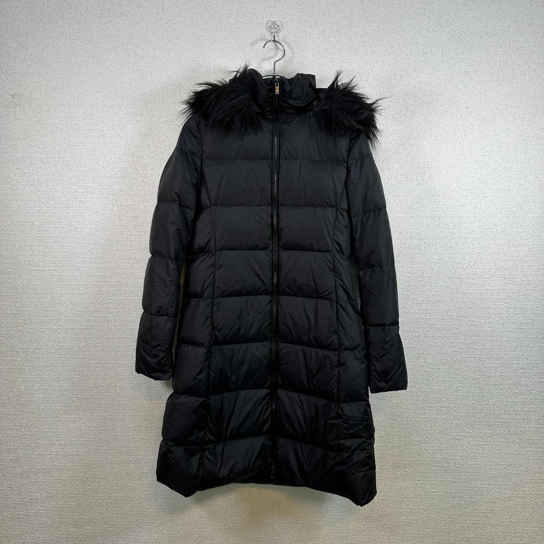 Theory ブラック ダウンジャケット フード付き 美品 theory セオリー ダウンコート ダッフルフード付き ブラック S