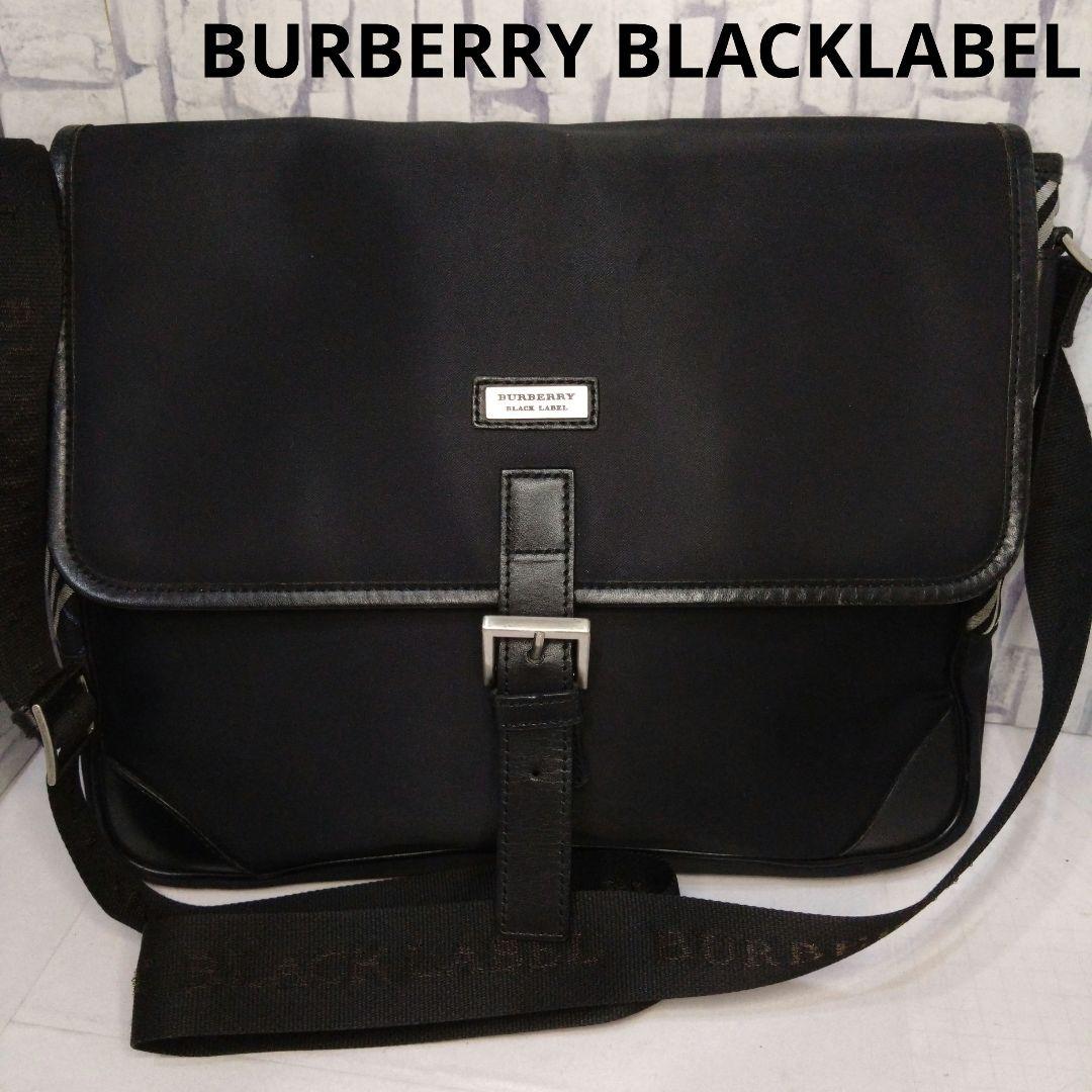 美品　バーバリーブラックレーベル メッセンジャーバッグ ノバチェック 刻印 BURBERRY BLACK LABEL（バーバリーブラックレーベル） 新品同様 クロス