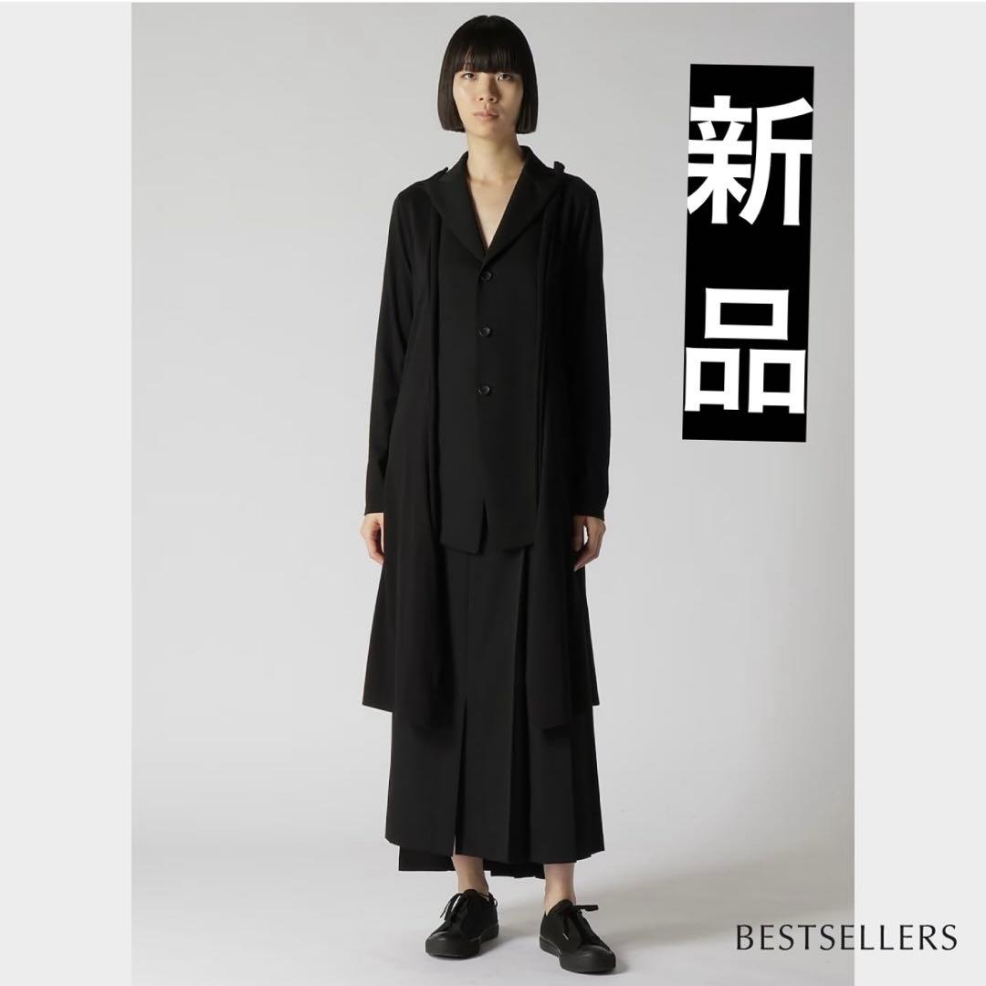 新品　ヨウジヤマモトYohji ウールギャバジン　コート　ジャケット　黒ブラック Ground Y ウールギャバジンジッパーオーバーコート - Ka na ta,Yohji