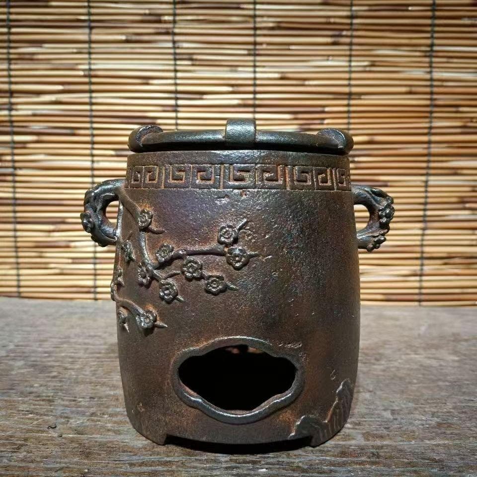鋳鉄 炭火コンロ 花と鳥の彫刻 家庭用室内炭ストーブ煮茶器 鋳鉄 炭火コンロ 花と鳥の彫刻 家庭用室内炭ストーブ煮茶器 かもしか