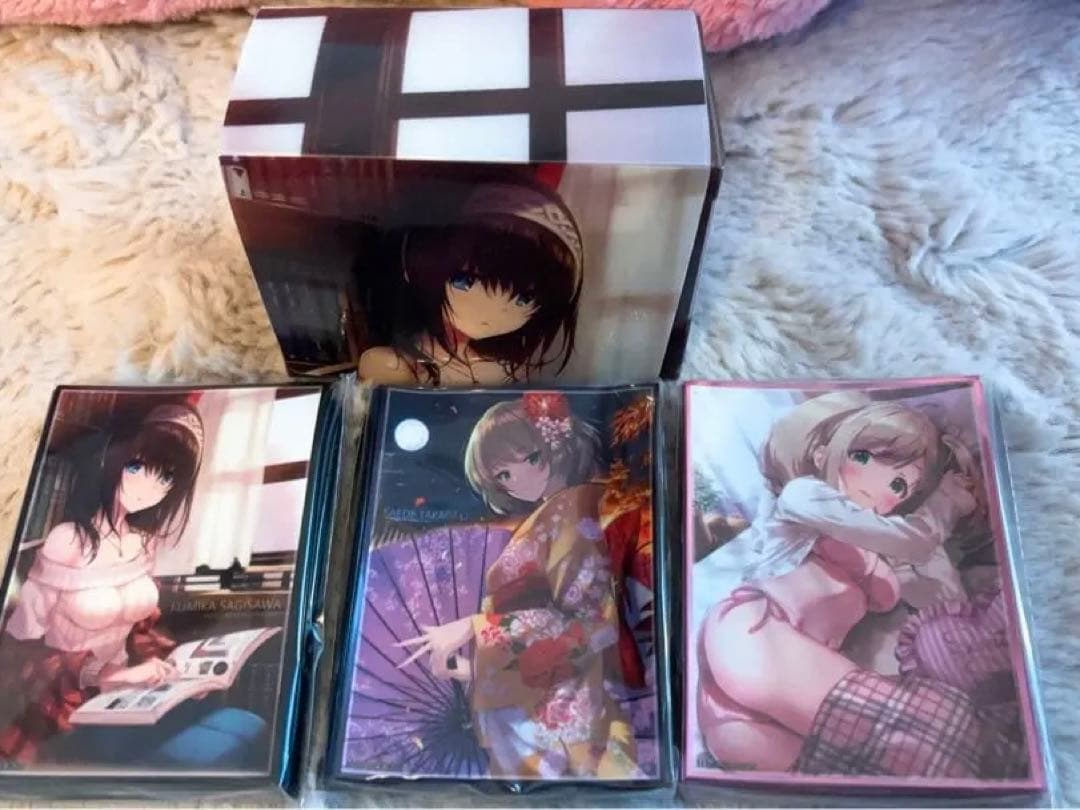 デレステ　鷺沢文香　（佐藤心　高垣楓　鷺沢文香）デッキケース＆スリーブセット シンデレラガール 鷺沢文香【SL】{ECP02-SL17}《ドラゴン》 - カード