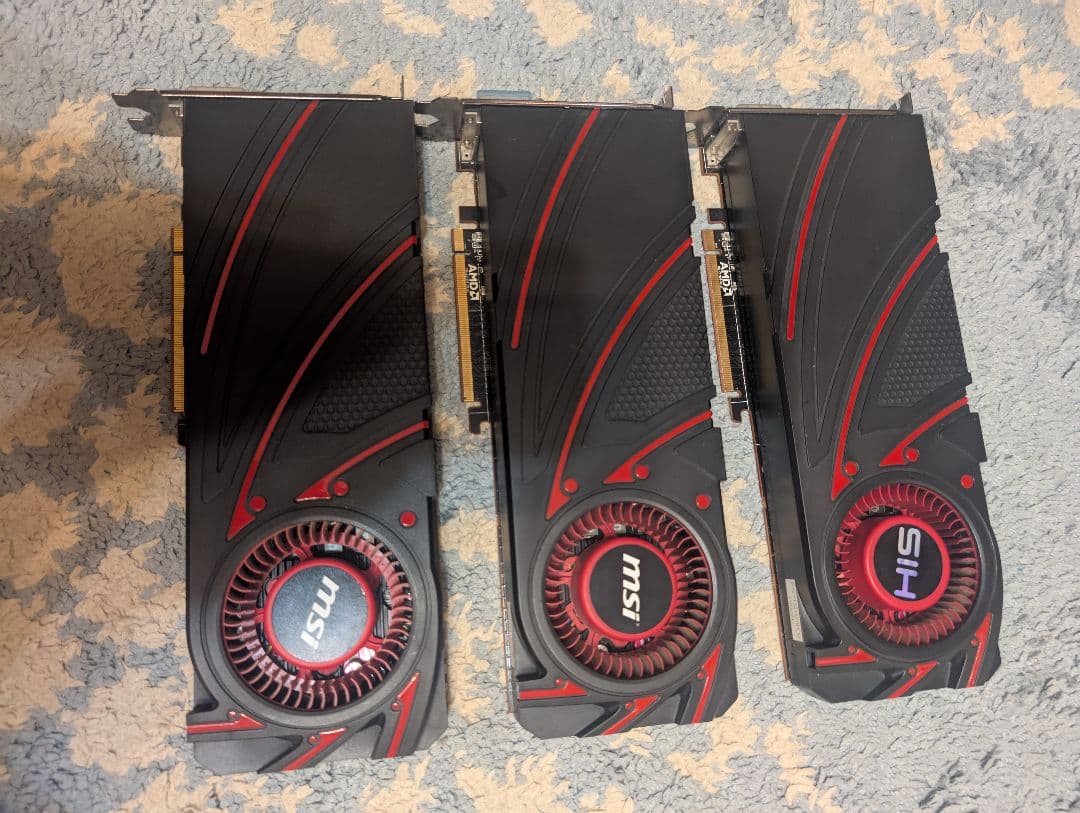 R9 290 290X グラフィックボード 3枚セットと水冷ブロックのおまけ付き