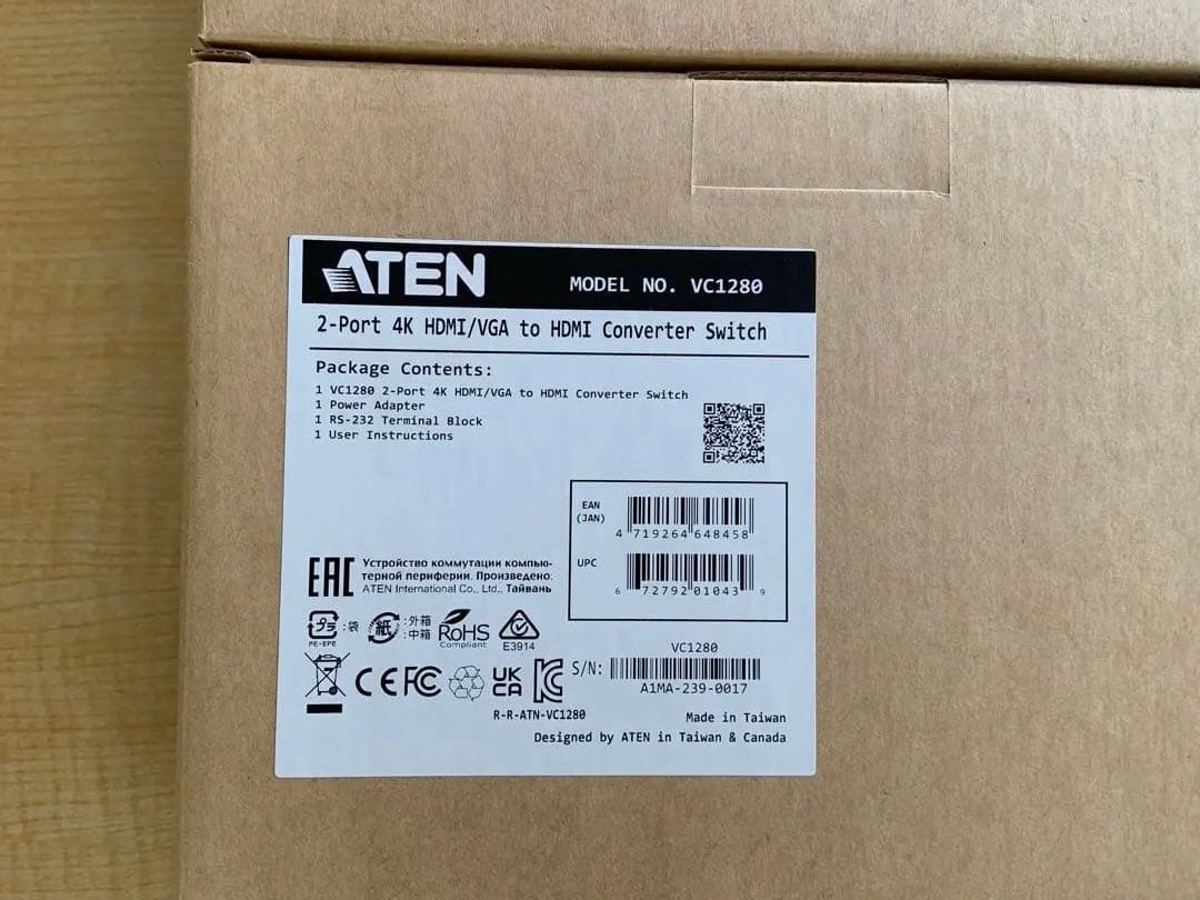 VC-1280 HDMI/VGA to HDMIコンバータースイッチ　4k対応
