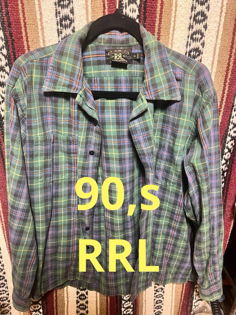 ralph lauren RRL ダブルアールエル　90,sネルシャツ 中古・古着通販】RRL (ダブルアールエル) 90s 三ツ星タグ ネルシャツ