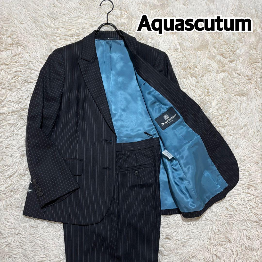 美品 アクアスキュータム レディース スーツ セットアップ ワイドパンツ 15号 Aquascutum（アクアスキュータム） レディース セットアップ サイズ8